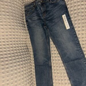 New Cat & Jack Slim Light Wash Blue Youth Jeans – Size 14 (Adjustable Waist)